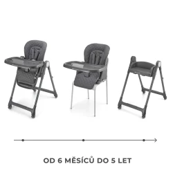 Jídelní židlička 3v1 Tulo Grey