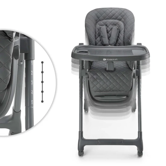 Jídelní židlička 3v1 Tulo Grey Jídelní židlička 3v1 Tulo Grey Kinderkraft KHTULO00GRY0000