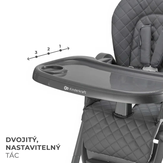 Jídelní židlička 3v1 Tulo Grey Jídelní židlička 3v1 Tulo Grey Kinderkraft KHTULO00GRY0000
