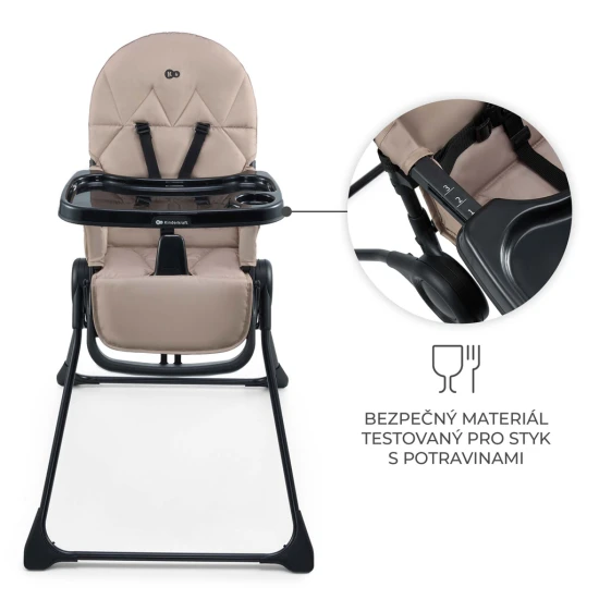 Jídelní židlička Binci Beige Kinderkraft KHBINC00BEG0000