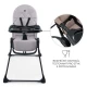 Jídelní židlička Binci Grey Kinderkraft KHBINC00GRY0000