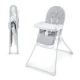 Jídelní židlička Binci Light Grey Kinderkraft KHBINC00LGR0000