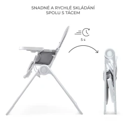 Jídelní židlička Binci Light Grey