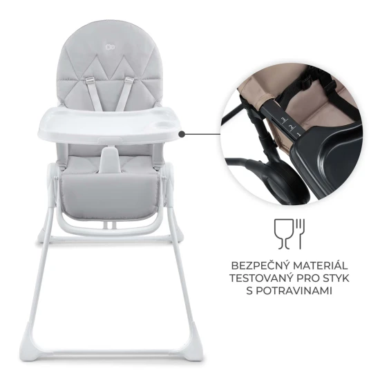 Jídelní židlička Binci Light Grey Kinderkraft KHBINC00LGR0000