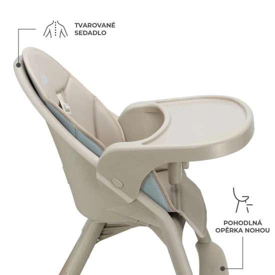 Jídelní židlička Dinnly 2v1 Beige Kinderkraft KHDINN00BEG0000