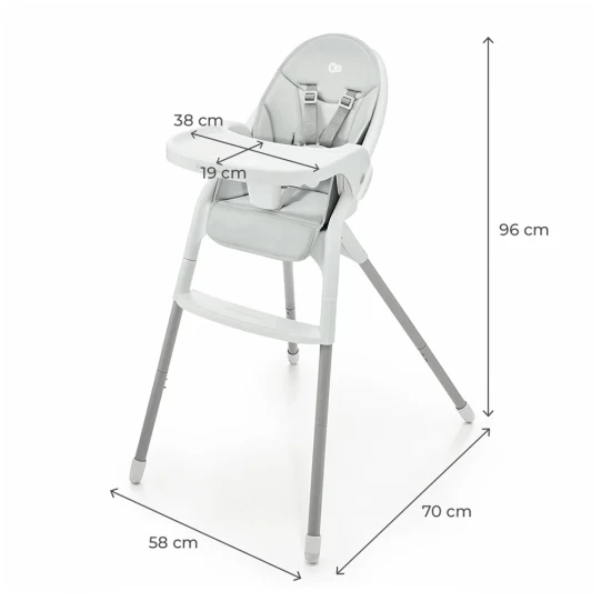 Jídelní židlička Dinnly 2v1 Grey Kinderkraft KHDINN00LGR0000