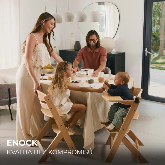 Jídelní židlička Enock Black Kinderkraft KHENOC00BLK0000