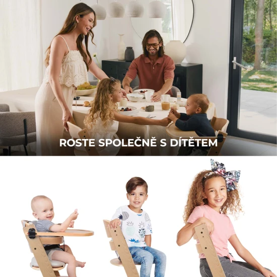 Jídelní židlička Enock Black Kinderkraft KHENOC00BLK0000