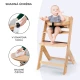 Jídelní židlička Enock Grey wooden, Premium Kinderkraft KKKENOCGRY0000