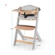 Jídelní židlička Enock s čalouněním Grey wooden, Premium Kinderkraft KHENOC0PGRY0000