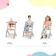 Jídelní židlička Enock s čalouněním Grey wooden, Premium Kinderkraft KHENOC0PGRY0000