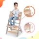 Jídelní židlička Enock s čalouněním Grey wooden, Premium Kinderkraft KHENOC0PGRY0000