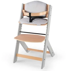 Jídelní židlička Enock s čalouněním Grey wooden, Premium