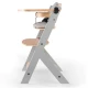 Jídelní židlička Enock s čalouněním Grey wooden, Premium Kinderkraft KHENOC0PGRY0000