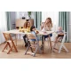 Jídelní židlička Enock s čalouněním Grey wooden, Premium Kinderkraft KHENOC0PGRY0000