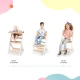 Jídelní židlička Enock s čalouněním White wooden, Premium Kinderkraft KHENOC0PWHT0000