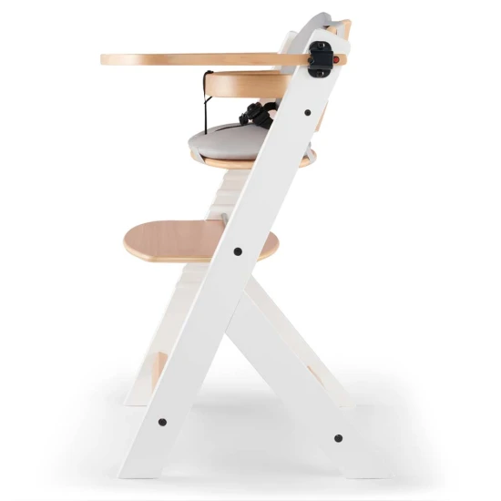 Jídelní židlička Enock s čalouněním White wooden, Premium Kinderkraft KHENOC0PWHT0000