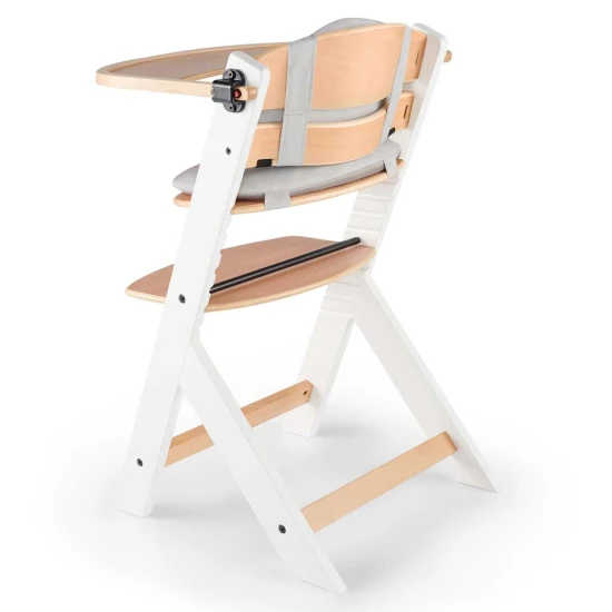 Jídelní židlička Enock s čalouněním White wooden, Premium Kinderkraft KHENOC0PWHT0000