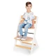 Jídelní židlička Enock s čalouněním White wooden, Premium Kinderkraft KHENOC0PWHT0000