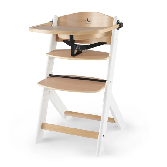 Jídelní židlička Enock White wooden, Premium Kinderkraft KKKENOCWHT0000