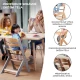 Jídelní židlička Enock White wooden, Premium Kinderkraft KKKENOCWHT0000