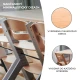 Jídelní židlička Enock White wooden, Premium Kinderkraft KKKENOCWHT0000
