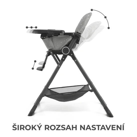 Jídelní židlička Foldee Grey Kinderkraft KHFOLD00GRY0000