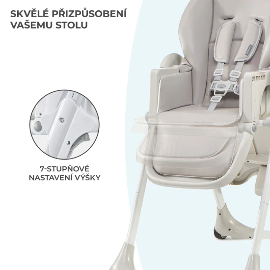 Jídelní židlička Yummy Grey Kinderkraft KKKYUMMGRY0000