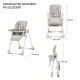 Jídelní židlička Yummy Grey Kinderkraft KKKYUMMGRY0000