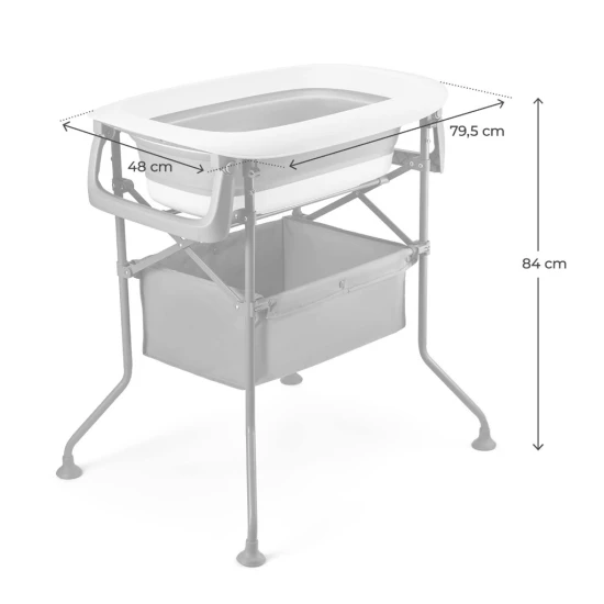 Přebalovací stolek s vaničkou Bubbly Grey Kinderkraft KABUBB00GRY0000