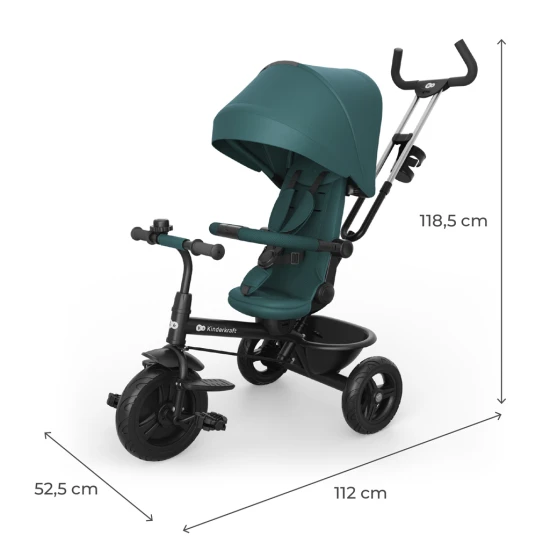 Tříkolka Aston 2 Plus Green, 9m+ Kinderkraft KRASTO02GREPL00