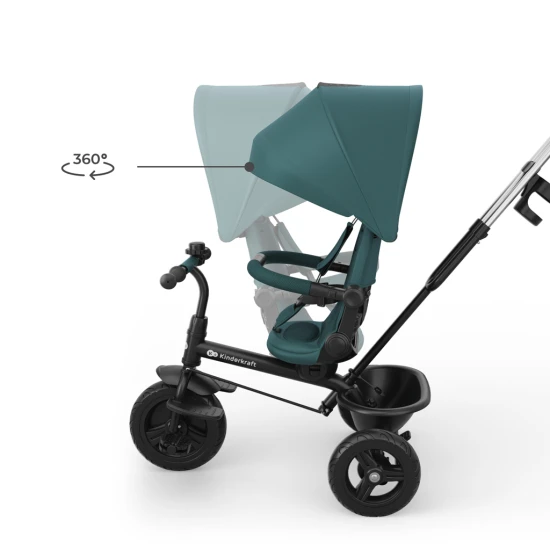 Tříkolka Aston 2 Plus Green, 9m+ Kinderkraft KRASTO02GREPL00