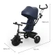 Tříkolka Aston 2 Plus Navy, 9m+ Kinderkraft KRASTO02NAVPL00