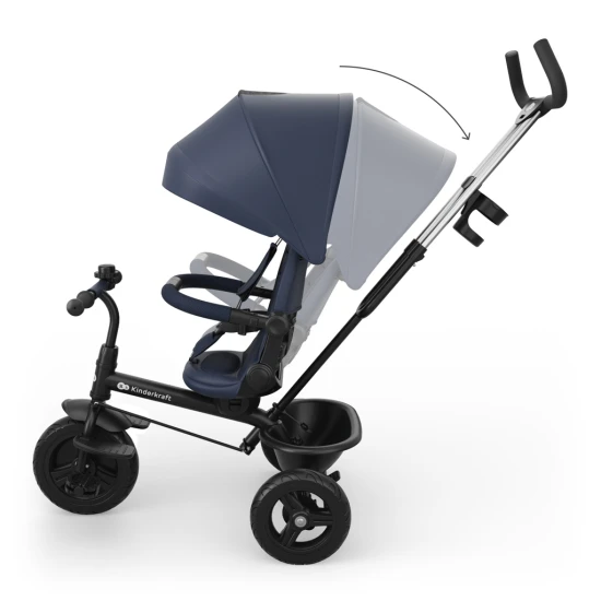 Tříkolka Aston 2 Plus Navy, 9m+ Kinderkraft KRASTO02NAVPL00
