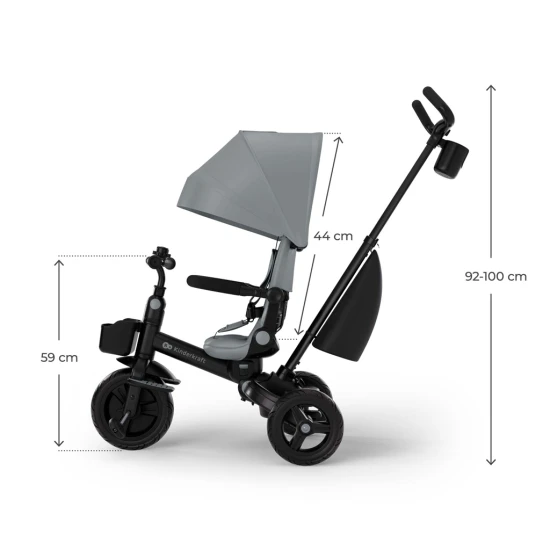 Tříkolka Aveo 2 Plus Grey Kinderkraft KRAVEO02GRY0000