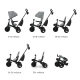 Tříkolka Aveo 2 Plus Grey Kinderkraft KRAVEO02GRY0000