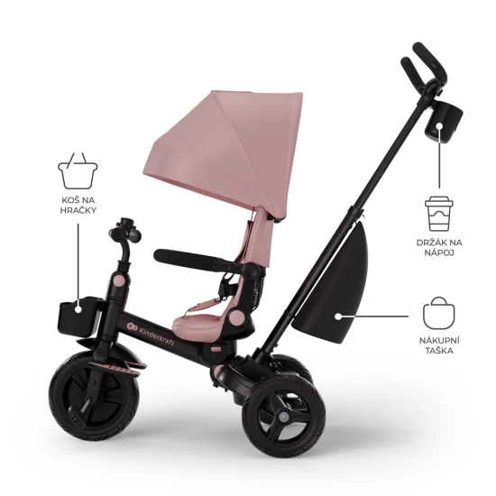 Tříkolka Aveo 2 Plus Pink Kinderkraft KRAVEO02PNK0000