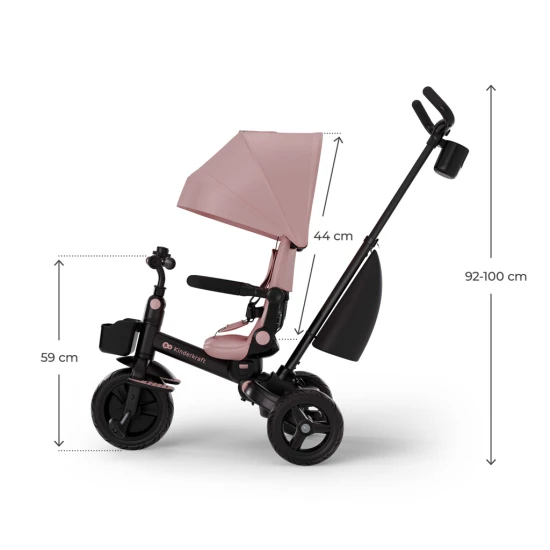 Tříkolka Aveo 2 Plus Pink Kinderkraft KRAVEO02PNK0000