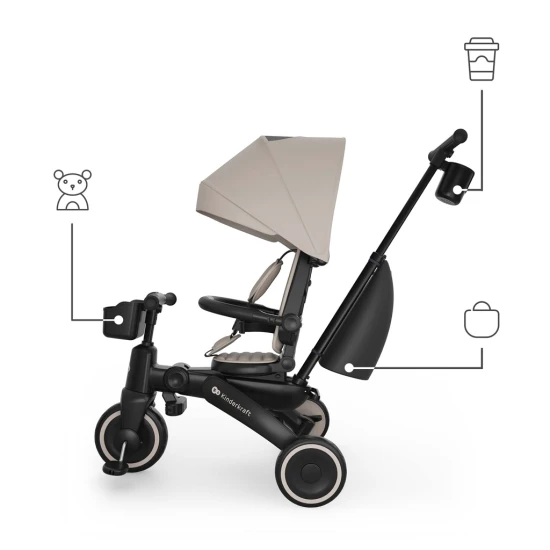 Tříkolka Jazz 3 Beige, 9m+ Kinderkraft KRJAZZ03BEG0000