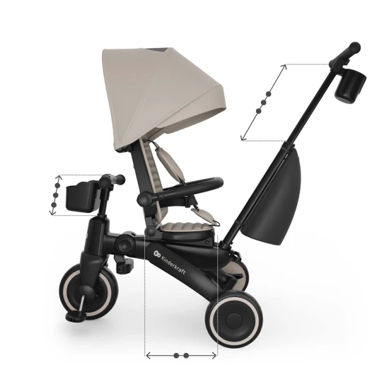Tříkolka Jazz 3 Beige, 9m+ Kinderkraft KRJAZZ03BEG0000