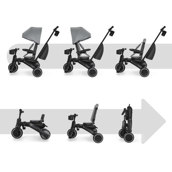 Tříkolka Jazz 3 Grey, 9m+ Kinderkraft KRJAZZ03GRY0000