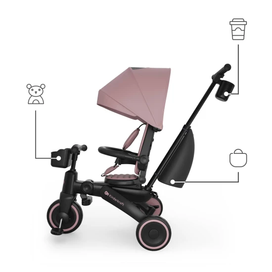 Tříkolka Jazz 3 Pink, 9m+ Kinderkraft KRJAZZ03PNK0000