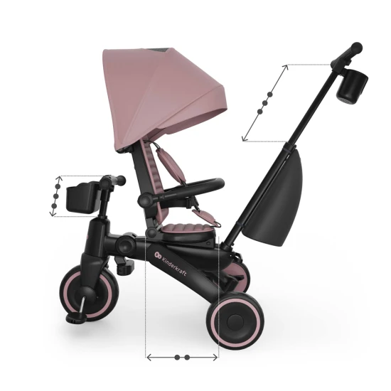 Tříkolka Jazz 3 Pink, 9m+ Kinderkraft KRJAZZ03PNK0000