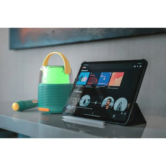 MOB Karaoke reproduktor modrozelený Karaoke reproduktor modrozelený