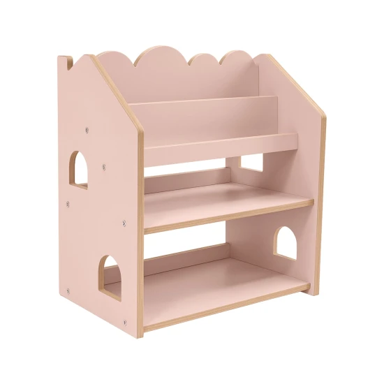 Montessori knihovna ve tvaru domečku z MDF – MeowBaby MWORK048