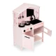Dřevěná kuchyňka pro děti s troubou, deskou a mikrovlnkou – MeowBaby MWOKN049