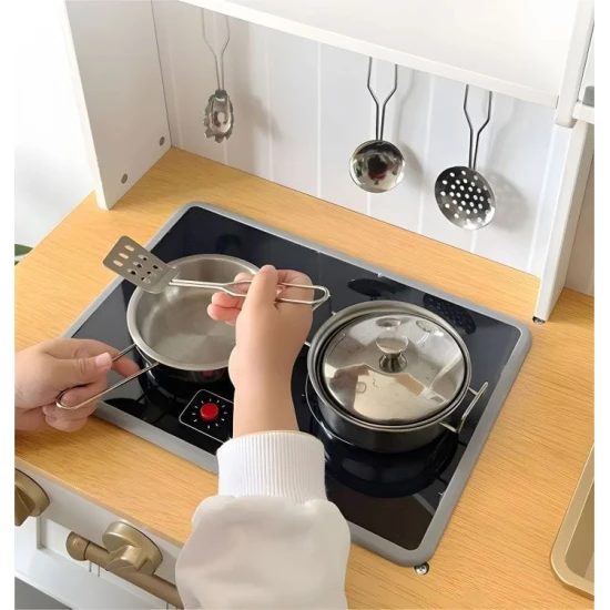Velká dřevěná kuchyňka pro děti se světlem a zvukem – MeowBaby MWOKN0116DL