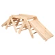Dřevěný Montessori set 3v1 – žebřík, skluzavka a lezecká stěna – MeowBaby ZZWDA001