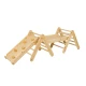 Dřevěný Montessori set 3v1 – žebřík, skluzavka a lezecká stěna – MeowBaby ZZWDA001