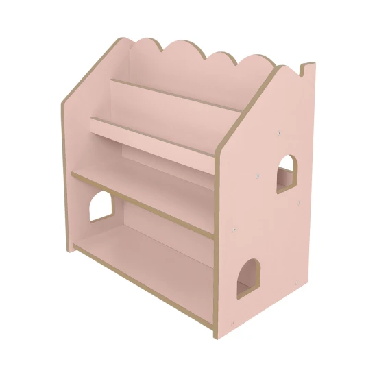 Montessori knihovna ve tvaru domečku z MDF – MeowBaby MWORK048